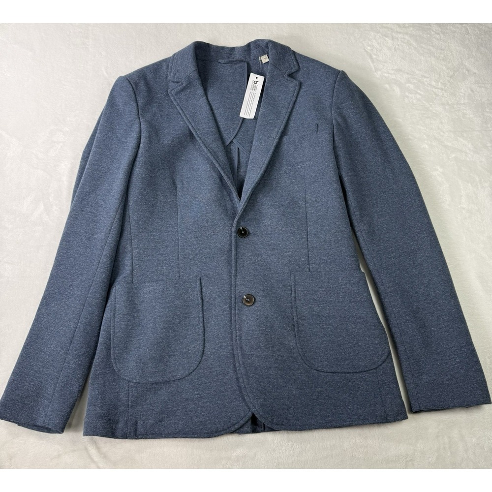 Hawker‎ Rye Blazer Mens Medium Blue Heathered Soft Cotton Blend Stretch NWT